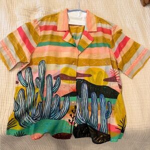Scotch & Soda Multicolor Cactus Print women’s button up